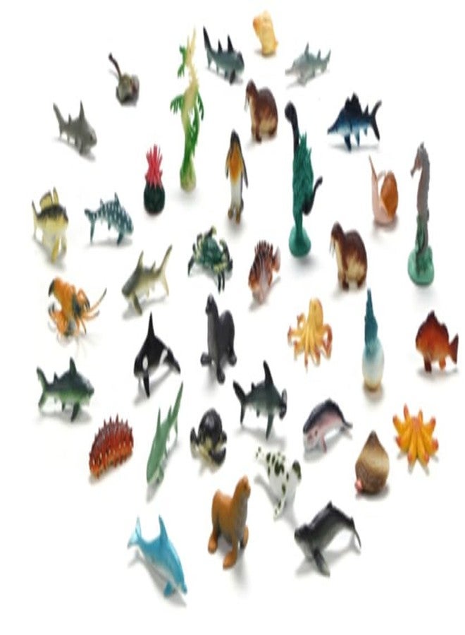 DIMAZO Small Kids Sea & Wild Animal Toys Sets for Fun, Educational, Spark Imagination and Learning (Multi Choice Sets) (Ocean & SEA Animals) 37pcs - Image 1